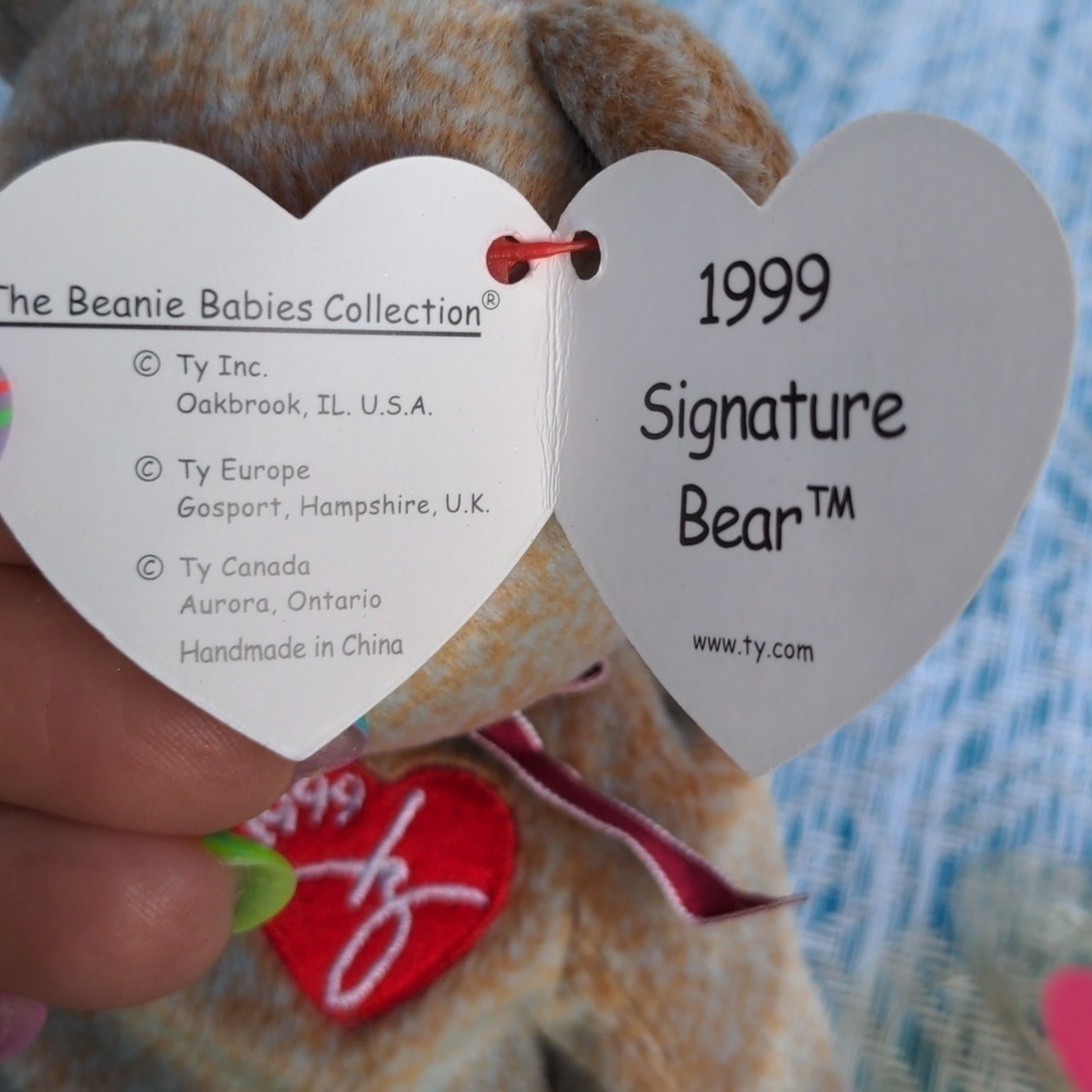 TY SIGNATURE the BEAR Beanie Baby 1996 Vintage Toy Collectible ✨ BD 4-8-96 - Picture 13 of 13
